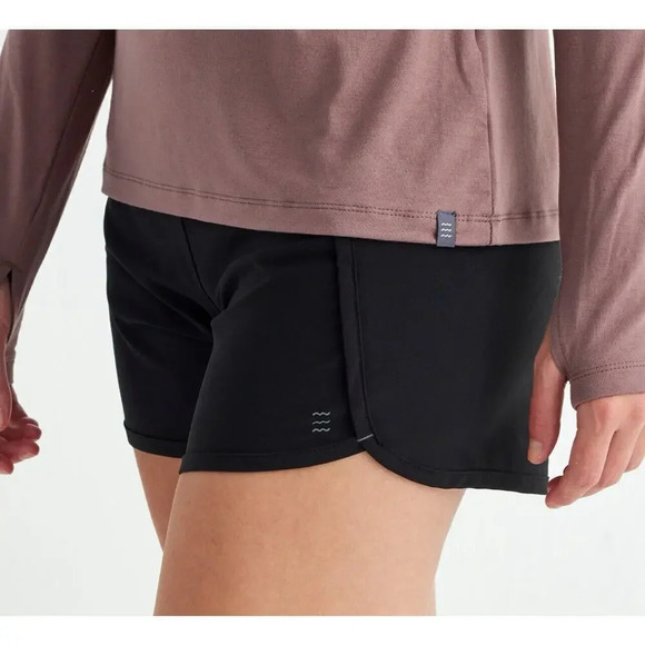 Free Fly Apparel Pants - Free Fly Womens Bamboo Breeze Lined Black Shorts Size L 4 Inch Inseam